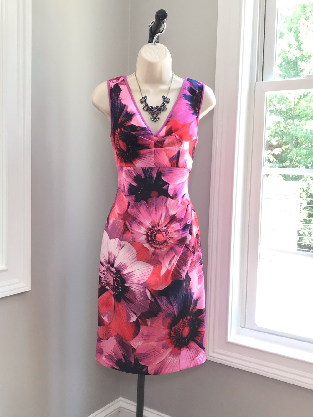 Adrianna Papell Sleeveless Floral Dress - Women’s 8 MINT